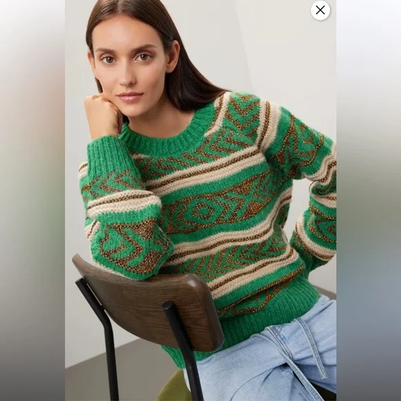 Scotch & Soda Metallic Fair Isle Sweater, RTR - Picture 2 of 9